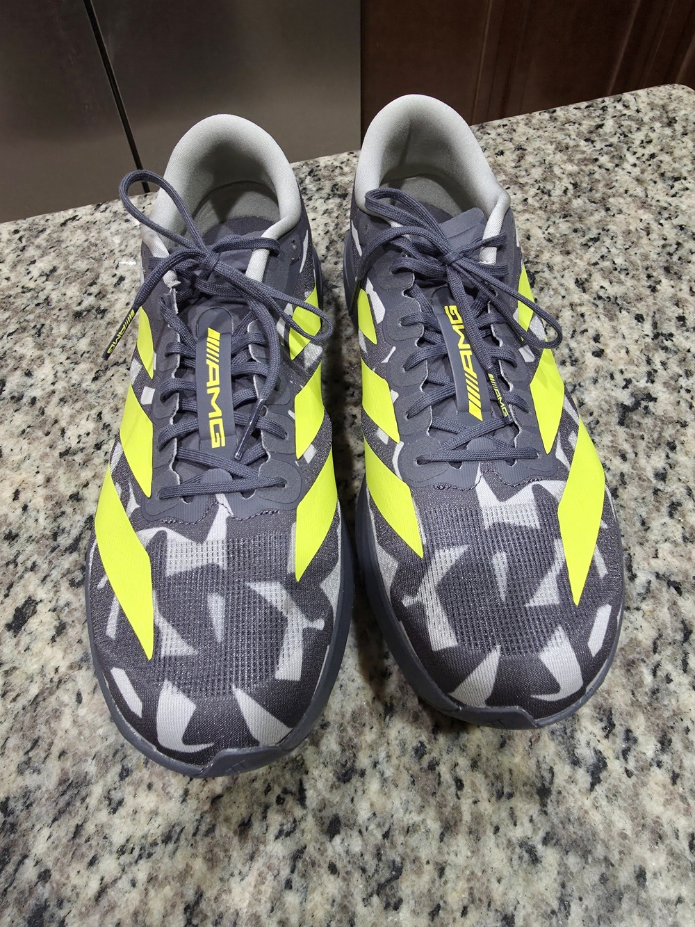 Adidas Adizero Evo SL x AMG (Grey/Acid Yellow) - Size 13 - Like New. Rare